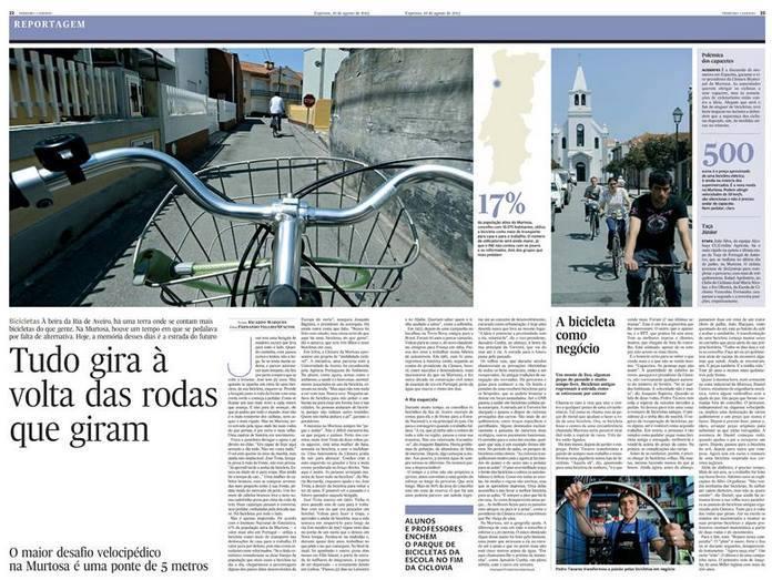 BICICLETA NA REGIÃO DE AVEIRO É na sub-região Baixo Vouga que mais pessoas andam regularmente de bicicleta um valor oito vezes