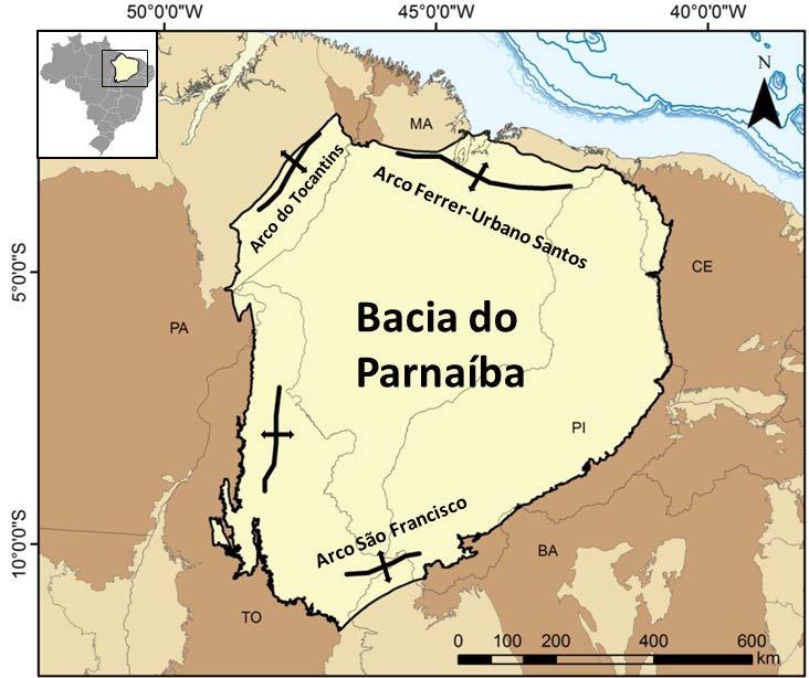 12 1 INTRODUÇÃO A Bacia do Parnaíba está situada na região Nordeste do Brasil, compreendendo uma área de aproximadamente 665.