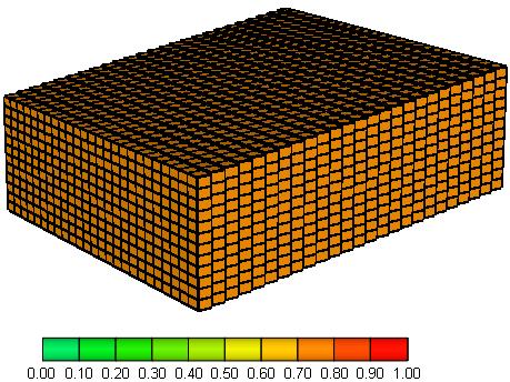 Capitulo IV: Materiais e Métodos 773 m 773 m 12 m Figura 4-4 Malha Retangular Homogênea (Vista 3D).