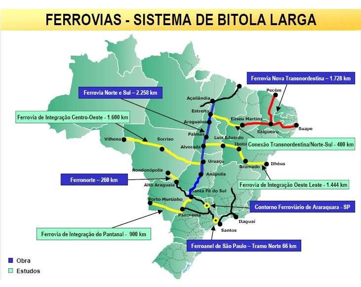Transporte Ferroviário no Brasil Expansões