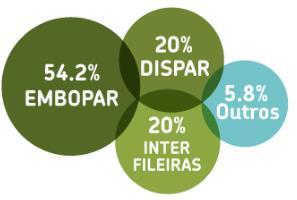 Sociedade Ponto Verde EMBOPAR (54,2 %) - representa as empresas embaladoras/importadoras DISPAR (20%) - representa as empresas do comércio e da