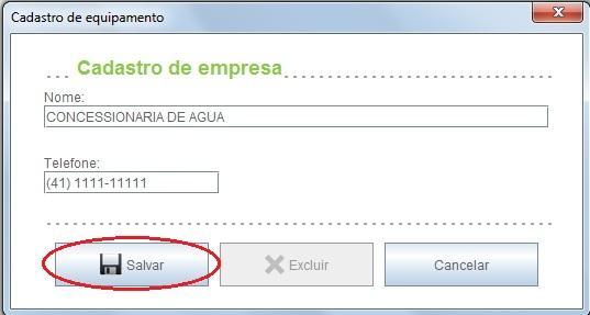 Figura 3.4.1.1 - Nova empresa. Assim que clicar uma nova tela surgira onde os campos dessa nova empresa serão solicitados.