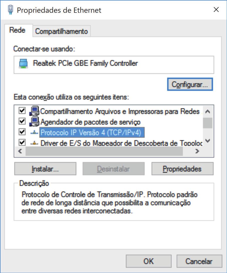 Conceitos básicos LAN com fio 1 Conecte um cabo LAN à porta LAN do computador. 2 Selecione a tecla Iniciar ( ) Rede e Internet Ethernet Alterar opções de adaptador.