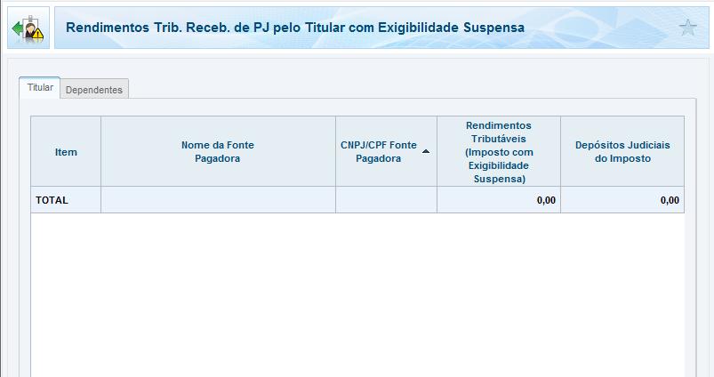 Tributáveis Recebidos de PJ pelo