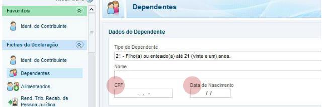 preenchimento de número de registro profissional para as seguintes ocupações principais: