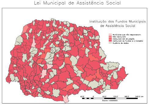 pertinente aos municípios paranaenses, no que diz respeito às leis de criação do Sistema Descentralizado e Participativo de Assistência Social, e aos regimentos internos dos Conselhos Municipais de