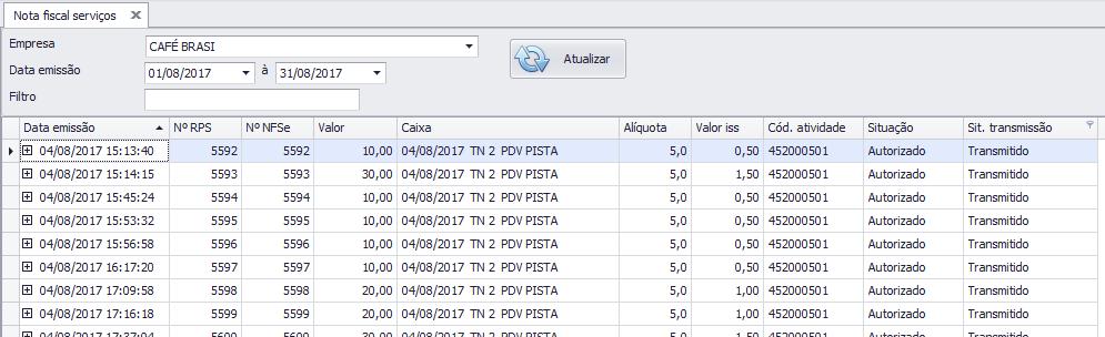 Transmitido : sistema gerou NFSE corretamente.