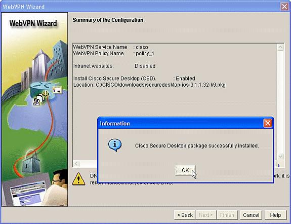 Fase II: Configurar o CSD usando um navegador da Web. Estas etapas são usadas para terminar a configuração do CSD em seu navegador da Web. Fase II: Passo 1: Defina lugar de Windows.