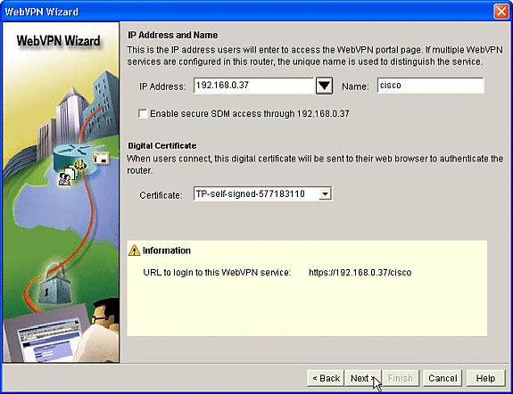 4. As contas de usuário podem ser criadas para a autenticação a este gateway WebVPN.