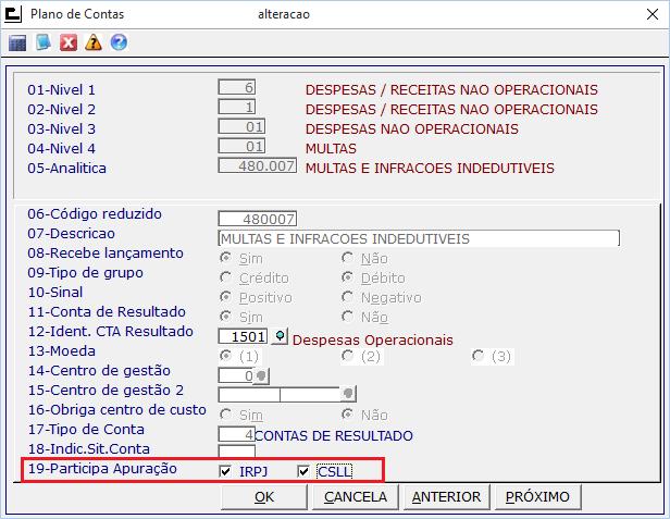 Introdução 23 Manuteção do Plano de Contas Tela de