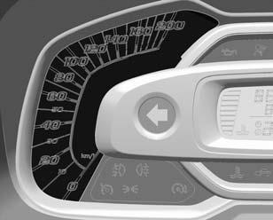 68 Comandos e controles Velocímetro Indica a velocidade do veículo em quilômetros por hora. Hodômetro parcial O hodômetro parcial registra a distância percorrida em um determinado intervalo.