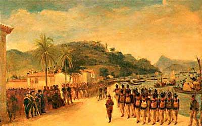 Guerra da Cisplatina 1825-1828 Brasil e Argentina disputam o território que iniciou uma guerra pela autonomia; Guerra impopular que D.