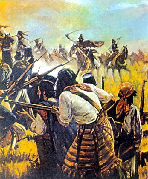 Acordo encerra conflito em 1845: Paz de Ponche Verde Anistia dos envolvidos gaúchos; Incorporação dos farrapos no exército nacional;