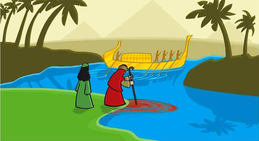 A primeira praga, a transformação do Nilo e de todas as