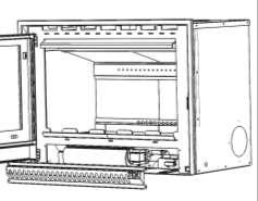 7.1. Acesso à ao ventilador O acesso ao compartimento do ventilador e parte eléctrica faz-se através da remoção do painel inferior, desapertando os 4 parafusos que o fixam.