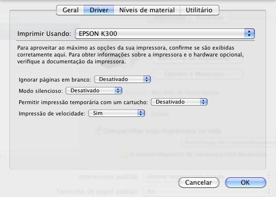 4. Selecione a partir das opções a seguir: Ignorar páginas em branco para que páginas sem texto ou imagem não imprimam.