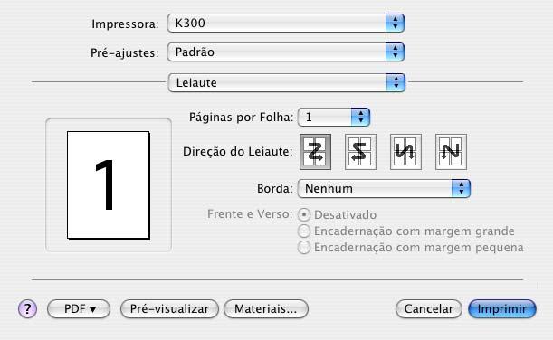 Observação: Para imprimir em frente e verso, consulte Impressão em frente e verso.