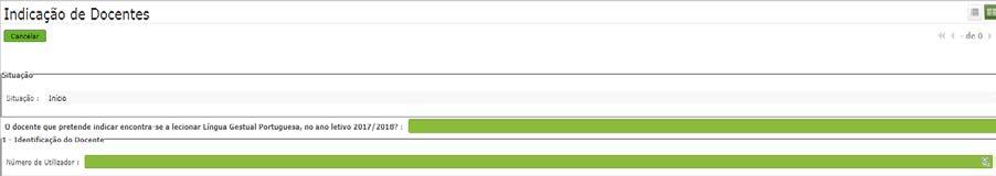 Em seguida deve carregar em. Terminada esta fase deve aceder ao submenu Indicação de docentes. Deve carregar no botão.