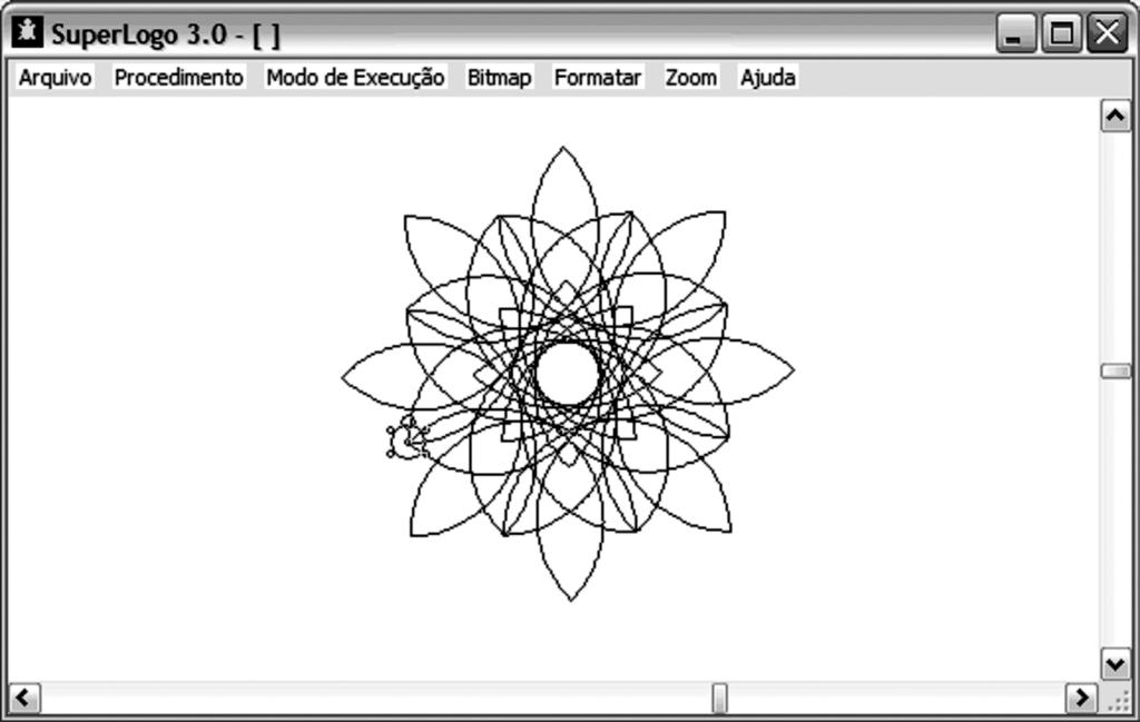 Informática para o Ensino da Física 1 Introdução ao Logo com Um resultado surpreendente, mostrado na Figura 10.4, é obtido repita 8 [pd 45 repita 6 [repita 90 [pf 2 pd 2] pd 90]] Mude o 6 por 1, 2.