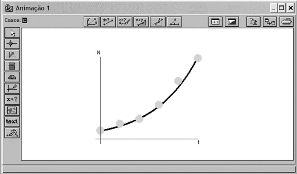 Podemos usar a janela Animação para fazer o gráfico desses dados. Um procedimento análogo ao da aula anterior leva ao resultado mostrado na Figura 6.5. AULA 6 MÓDULO 1 Figura 6.