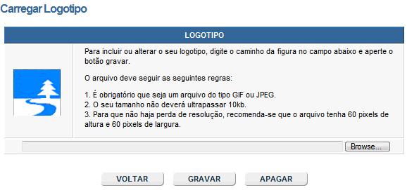 Página 15 de 114 Após realizar a inclusão ou alteração do logotipo da empresa, clique em Gravar para salvar a imagem, que aparecerá em todas as Notas Fiscais de Serviços Eletrônicas NFS-e emitidas.