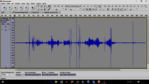 Importando Áudio Para o Audacity Abrindo o Audacity.