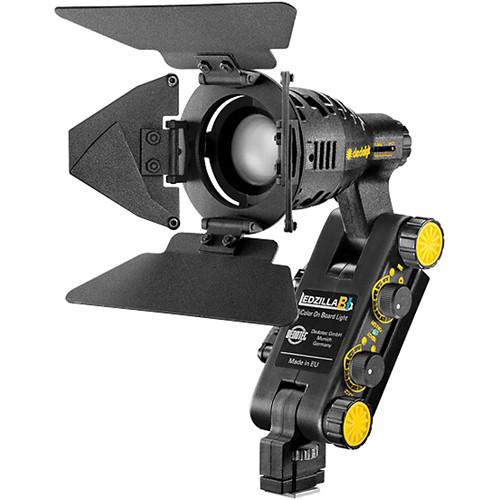 O Dedolight Ledzilla Mini luz LED Day-On-Light Camera É uma luz bicolor que possui uma gama de temperaturas de cor de 3200K a 5600K, permitindo-lhe usar tungstênio ou luz diurna equilibrada, para