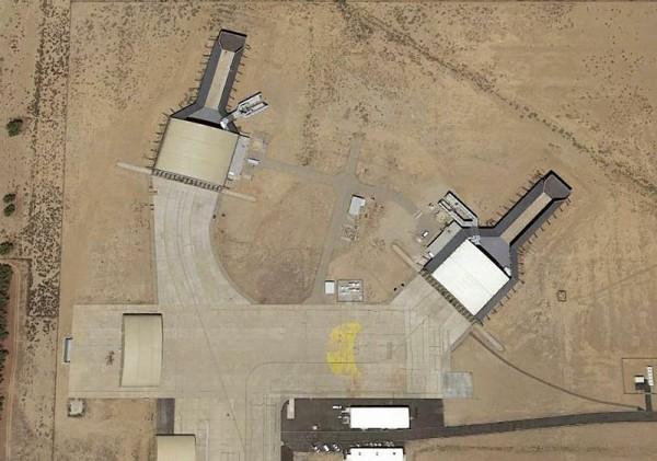 Imagem dá área da Northup Gurman em Palmdale, Calif aonde aeronaves 'secretas' são desenvolvidas.
