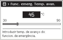 Funcionamento de emergência (modo manual) 6 Funcionamento de emergência (modo manual) No modo de emergência o aparelho aquece.
