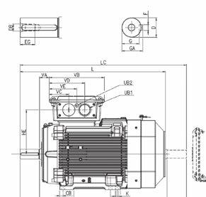 Dimensões M3BP 160-250 Process performance cast iron motors Sizes 160-250 and premium efficiency motors Dimension drawings Montagem pelo pé: IM B3 (IM 100, Foot-mounted: IM B6 (IM 105, IM IM B3 B7