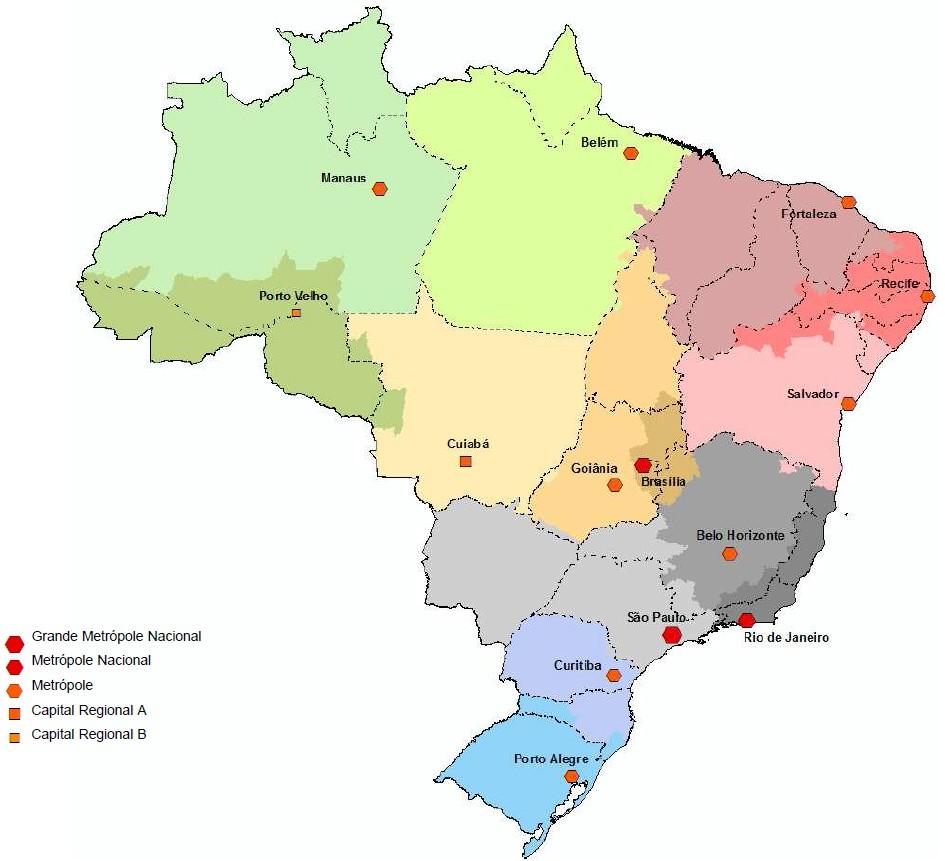 14 Regiões ampliadas de