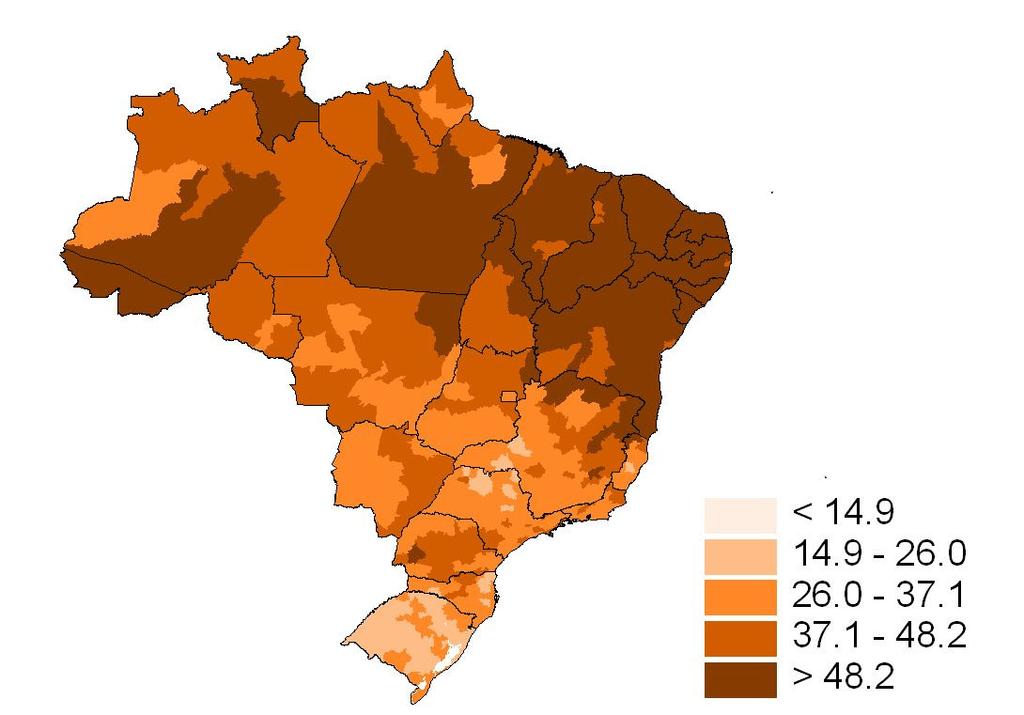 Distribuição Espacial da Taxa de Mortalidade