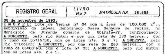 AUTO DE AVALIAÇ O Imóvel Rural Aos 08 ÿoitoÿ dias do mês de setembro do ano 2016, nesta cidade e Comarca de Ubiratã Estado do Paraná República Federativa do Brasil, em cumprimento ao respeitável