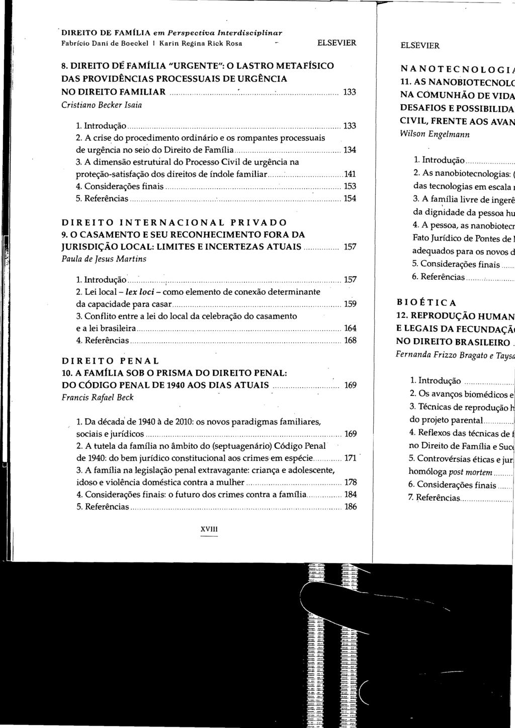 DIREITO DE FAMíLIA em Perspectiva Interdisciplinar Fabrício Dani de Boeckel I Karin Regina Rick Rosa ELSEVIER 8.