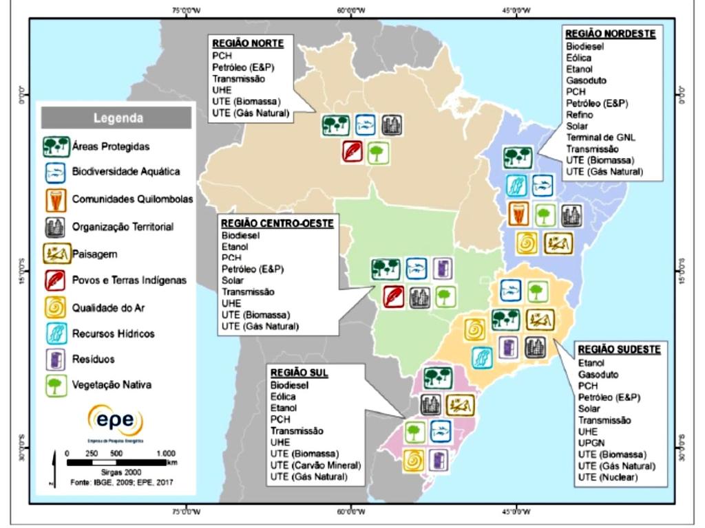 Plano Decenal de Energia Mapa síntese