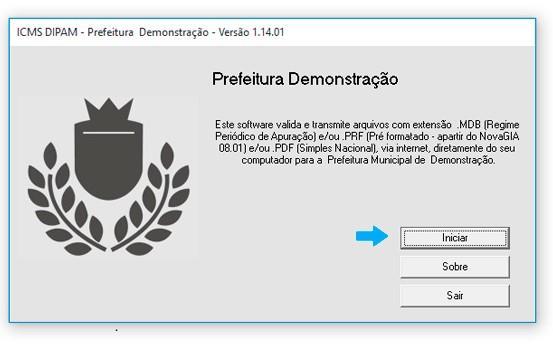 Executando o aplicativo de envio dos documentos Para