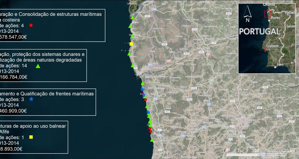 3. SITUAÇÃO ATUAL Mapa das intervenções PAPVL PL Norte Reestruturação e consolidação de estruturas marítimas de defesa costeira Recuperação, proteção dos sistemas