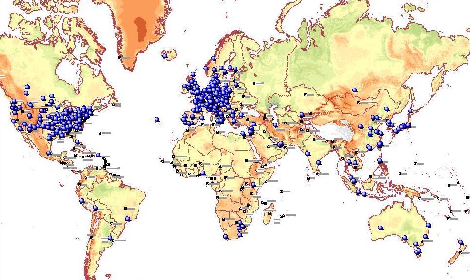 o mundo > 2.000 utilizadores e 6.