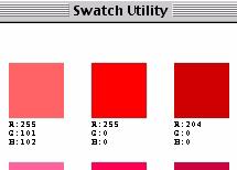 Utilitário Color Swatch [Amostra de cores] Fatores a levar em consideração: O software utilizado pelo usuário pode não ser capaz de correlacionar as cores utilizando as informações fornecidas pelos