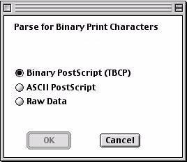 Mudar o tipo de análise OkiNetChangeParseType_oem.jpg 1. Após selecionar a impressora, selecione no menu Configure Parsing [Configurar Análise]. 2.
