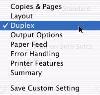 Impressão utilizando recursos especiais Duplex Para imprimir nos dois lados do papel: 1.