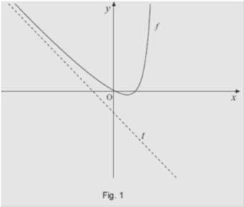 19. Na figura, está represetada parte do gráfico de uma fução g, real de variável real. Tal como a figura sugere, a recta de equação 1 é assimptota do gráfico da h ( ) fução g.