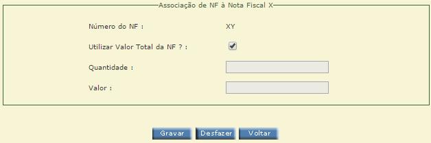 O sistema irá relacionar as NF de Trading possíveis de serem associadas.