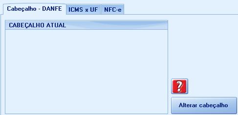 MATRIZ: ICMS x UF Acessa a janela MATRIZ ICMS, na qual é possível consultar e/ou alterar a alíquota padrão de ICMS, de origem e destino.