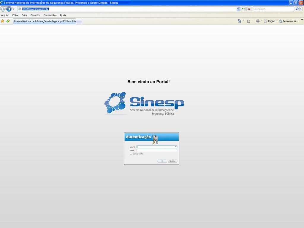 Autenticação ao Portal Sinesp: Controle de usuários através de certificação digital, evitando assim acessos