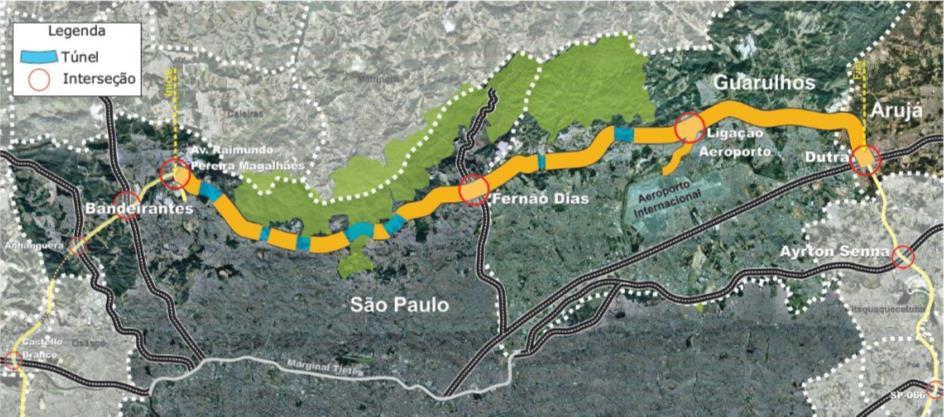 Rodoanel Norte Conclusão: 2018 Recursos: 2