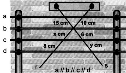 20 25 = 28 x x. 20= 25.28 x= 25.28 20 x = 35. Resolvendo a medida y agora, vimos que x = 35, logo o raciocínio é, 25 40 = x y 25 40 = 35 y 25.y = 40.35 y= 40.35 30 y = 56. Exemplo-03.