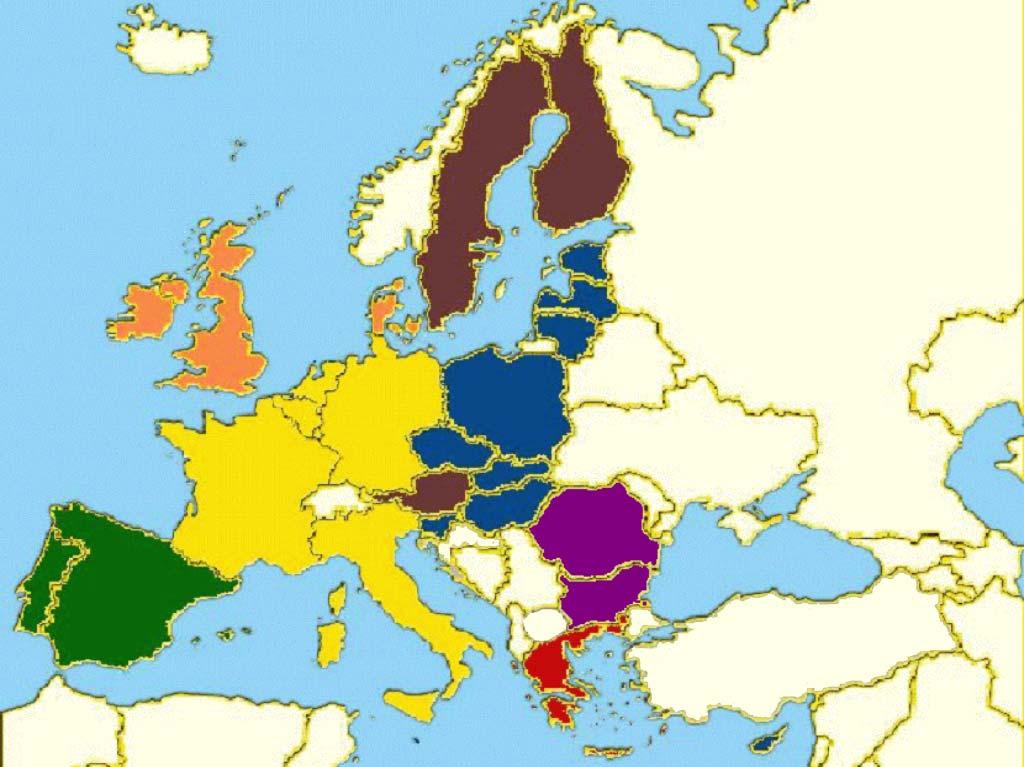 1. Bélgica Imaginar 2007 EUROPA A 27 14 2. Alemanha 3. França 4. Itália 5. Luxemburgo 6. Holanda 7. Dinamarca 15 16 8. Irlanda 9. Reino Unido 10. Grécia 8 9 7 18 17 11. Espanha 12. Portugal 13.