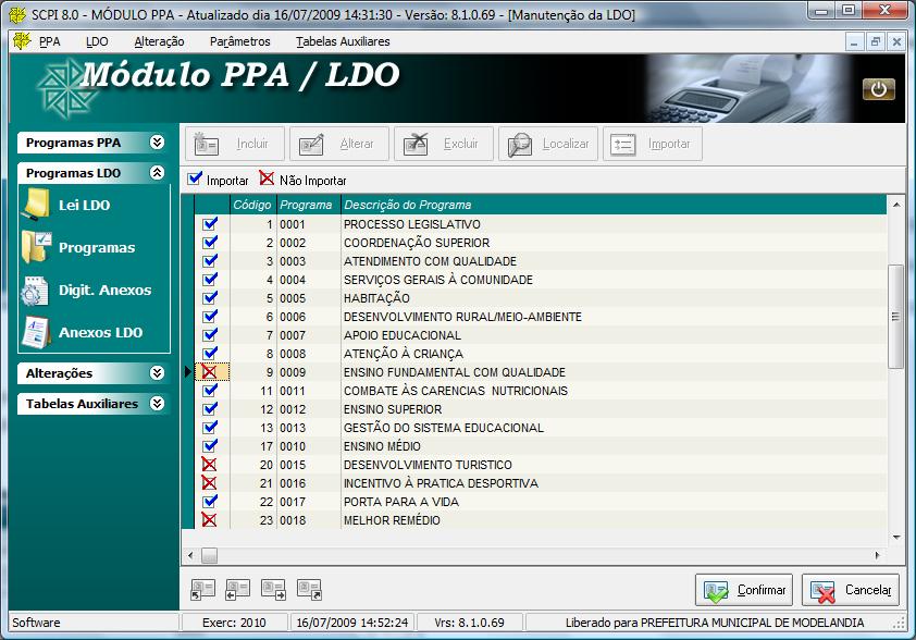 Note o exemplo abaixo: Indicador: descrição do indicador; Unidade Medida: para pesquisar tecle F3; Índice Recente: índice para o exercício; Índice Futuro: mesmo do índice