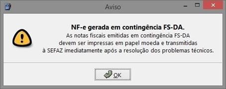 emitirá a NF-e normalmente.